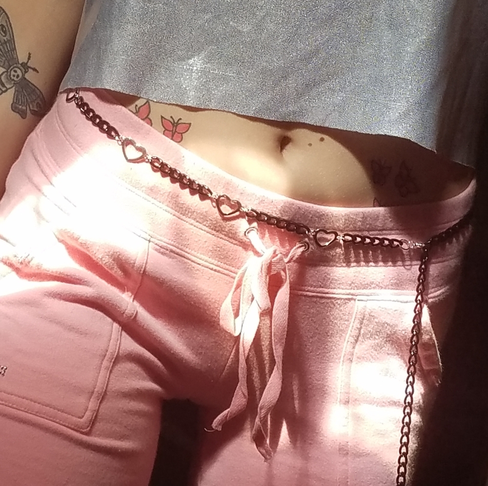 Chain heart belt💕